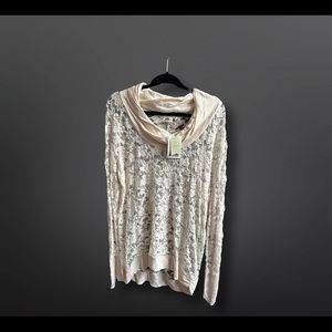 Anthropologie lace cowl neck tunic NWT szXl